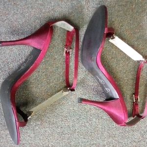 Red velvet heels